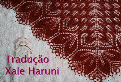 tricô em prosa - Receita traduzida Xale Haruni